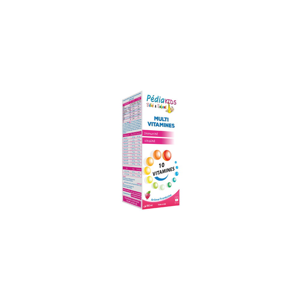 Pédiakids Multi Vitamines Framboise